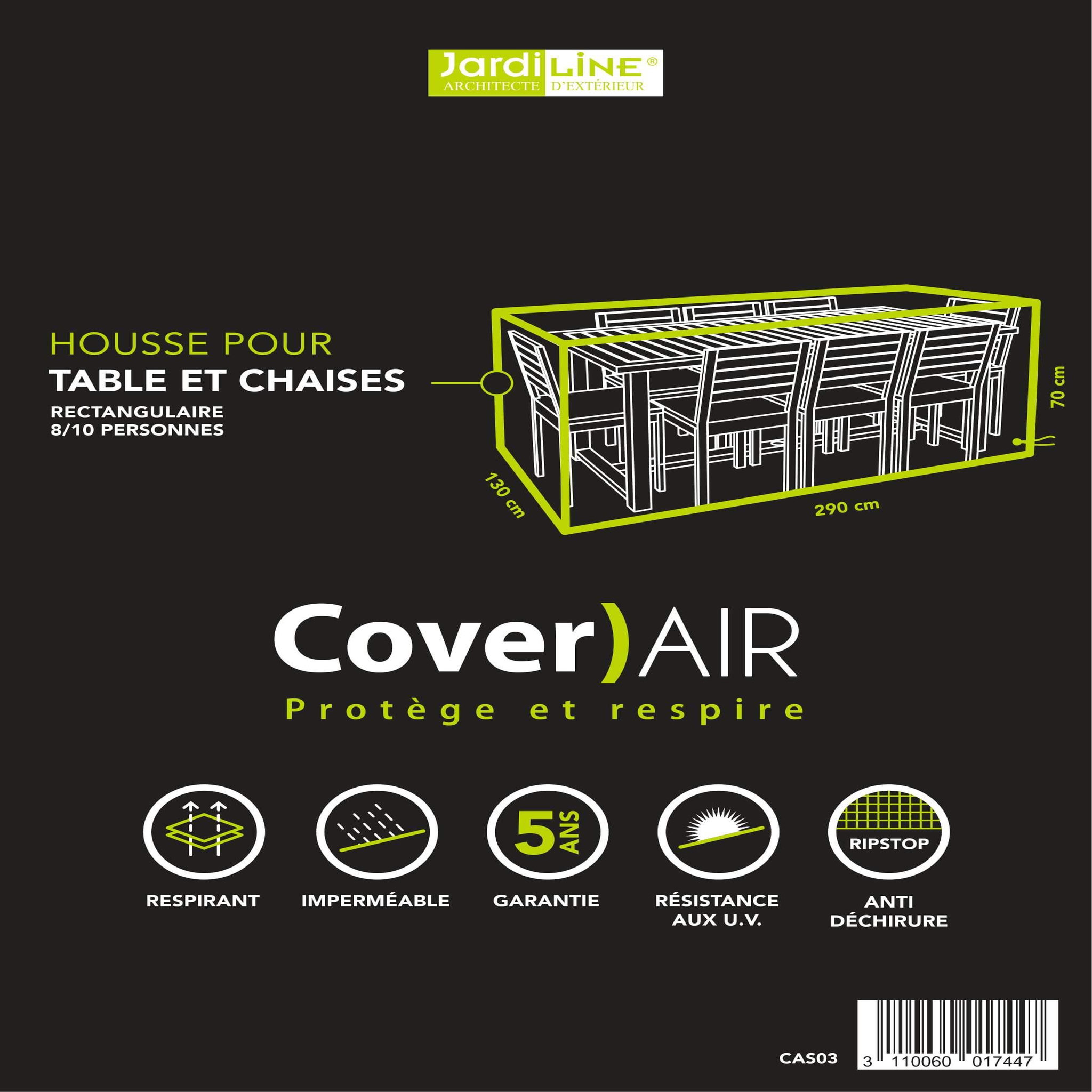 Voir la diapositive 4 : Jardiline Housse cover air table rect + chai. 8/10