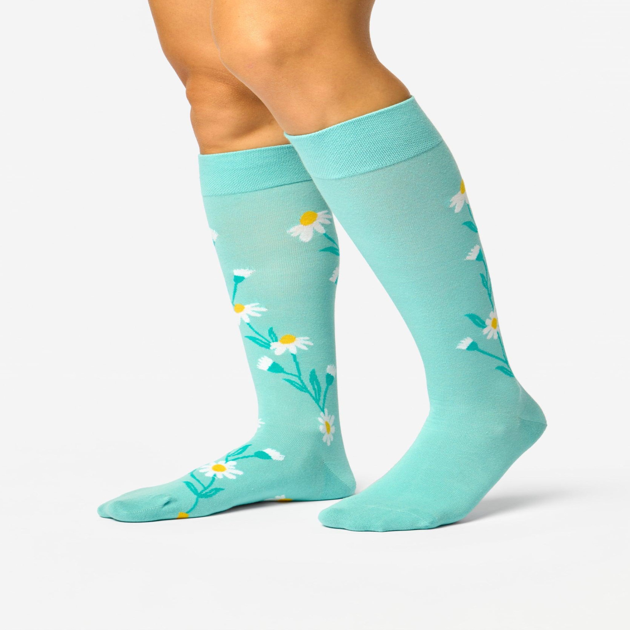 Voir la diapositive 3 : DEDOLES Chaussettes mi-bas camomille turquoise
