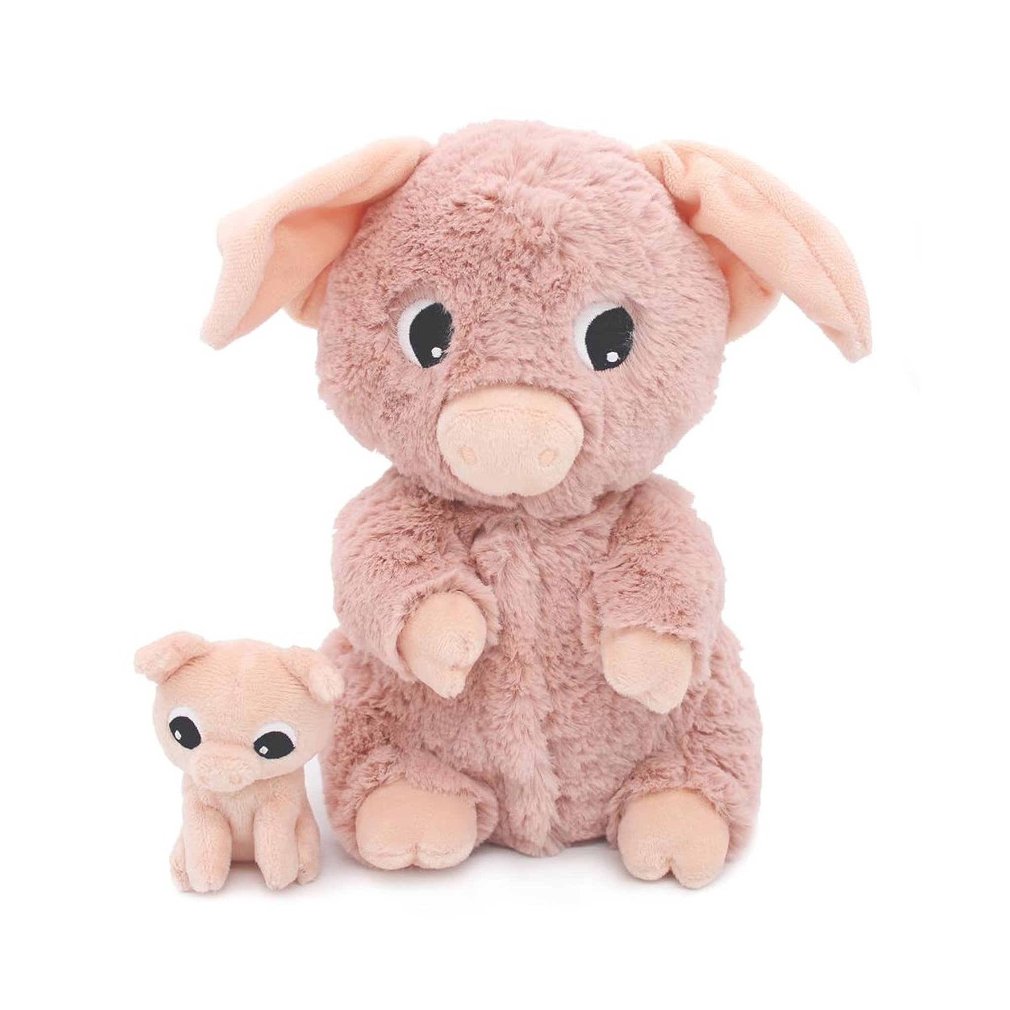LES DEGLINGOS Les PTIPOTOS by Peluche BARBEKIOU Cochon Maman  and  Bebe Rose