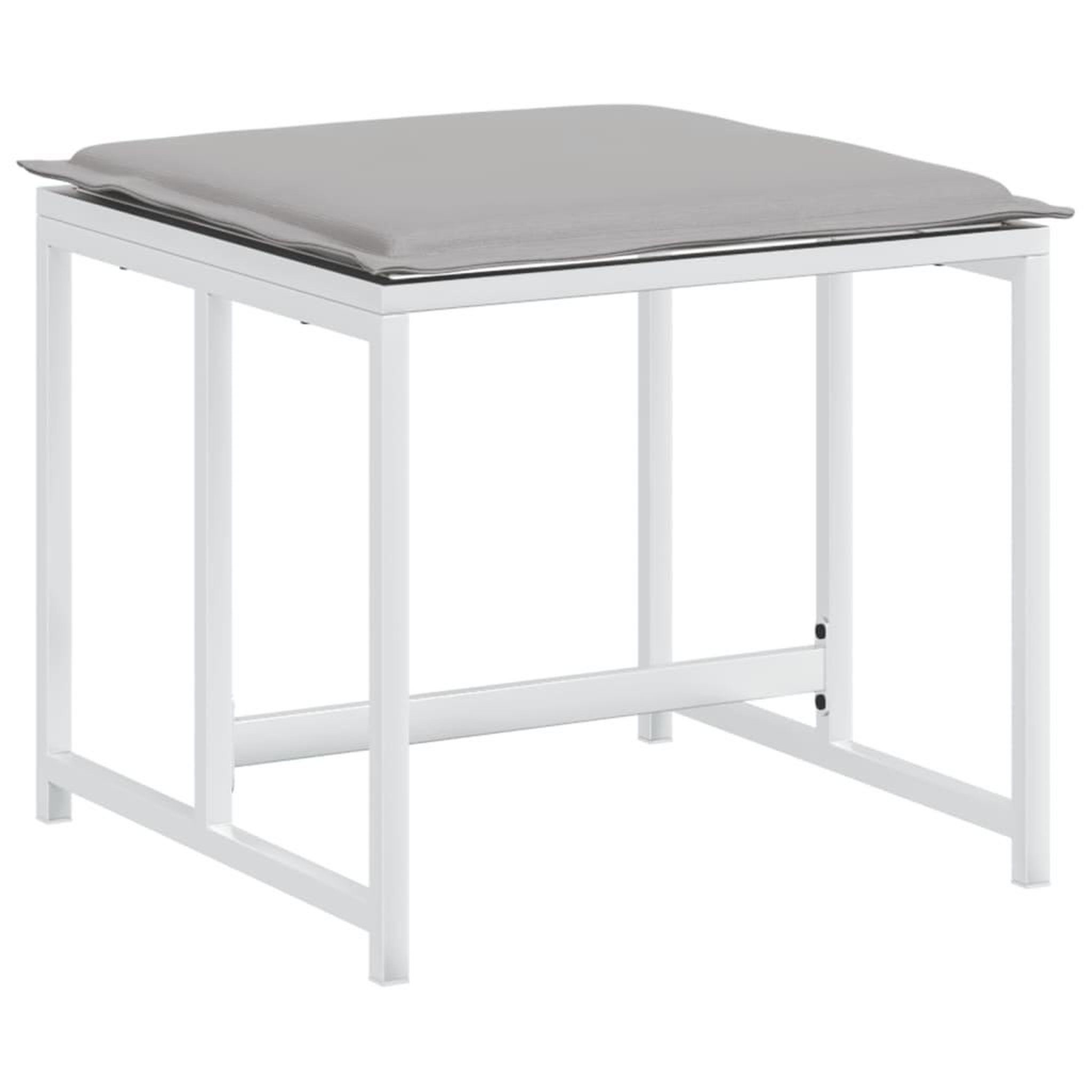 Voir la diapositive 5 : VIDAXL Ensemble a manger de jardin avec coussins 15pcs blanc textilene