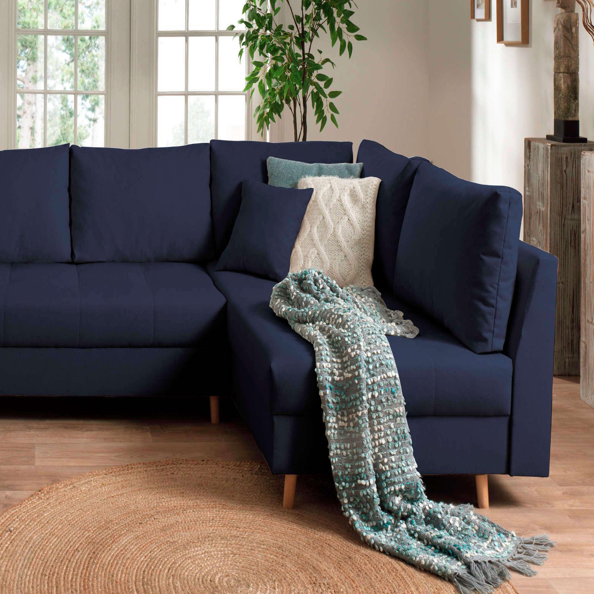 Voir la diapositive 3 : LISA DESIGN Rune - canapé panoramique - 7 places - style scandinave - droit