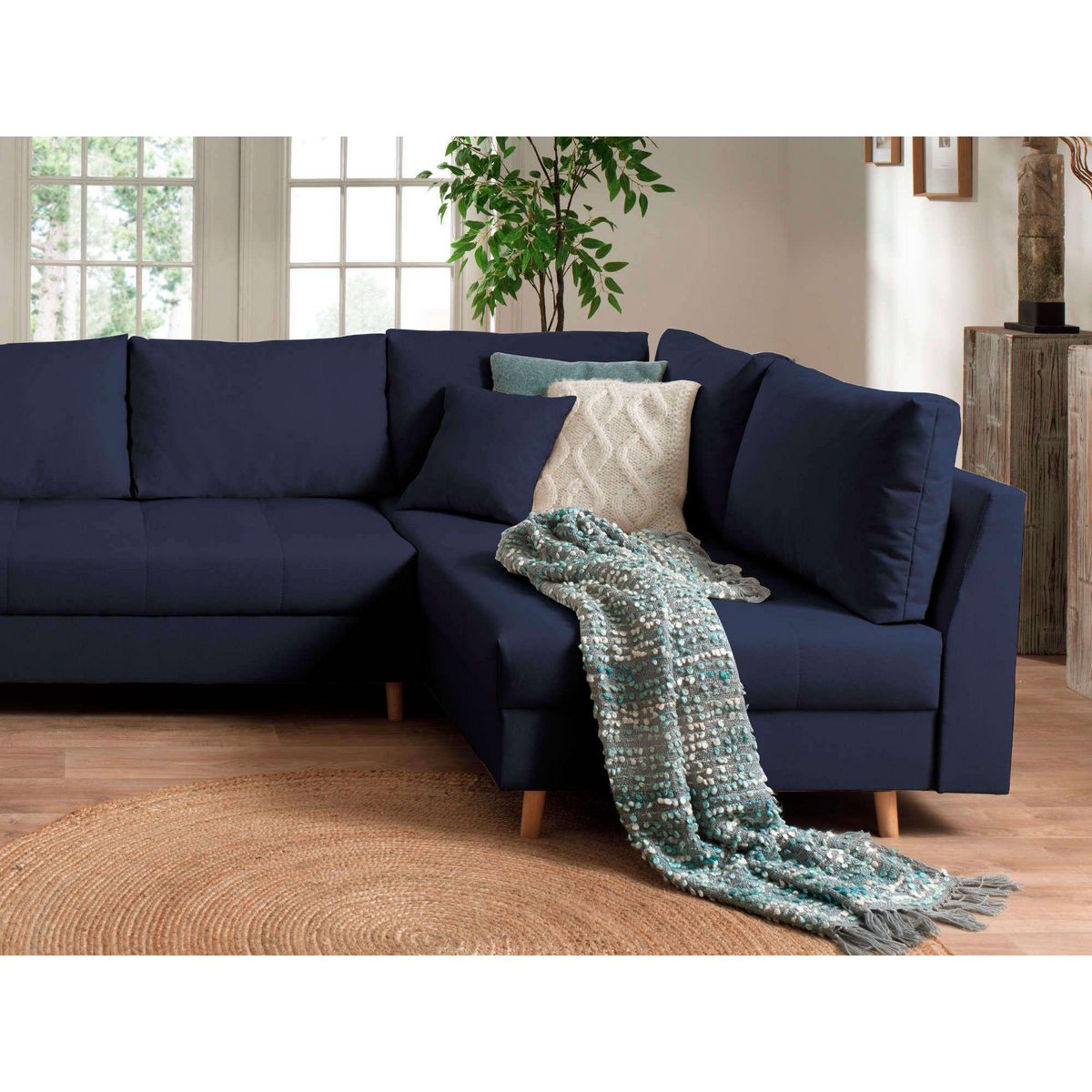 LISA DESIGN Rune - canapé panoramique - 7 places - style scandinave - droit