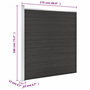 Voir la diapositive 6 : VIDAXL Cloture de jardin WPC 175x186 cm Gris