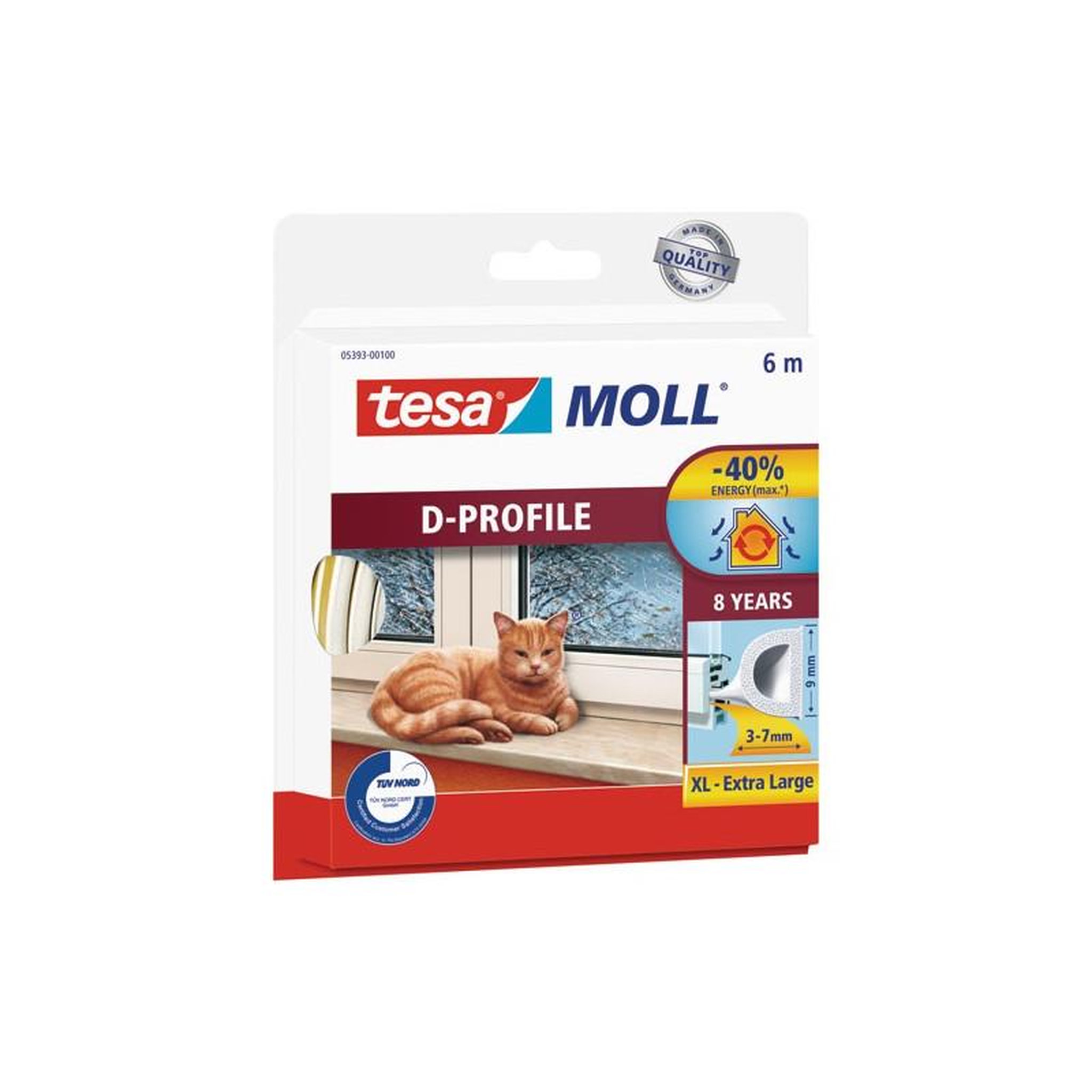 Tesa JOINT FORME D 6MX9MMX8MM BLANC TESA - 05393-00112-00