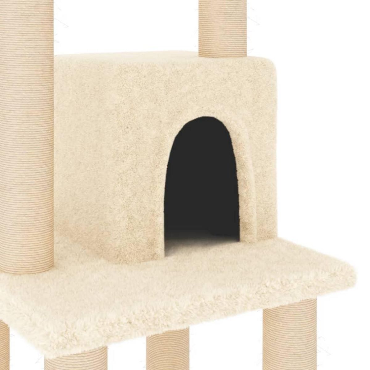 VIDAXL Arbre a chat avec griffoirs en sisal Creme 105 cm