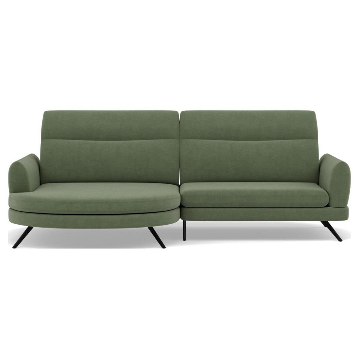 LISA DESIGN Terry - canapé d'angle gauche 4 places avec têtières réglables en tissu texturé