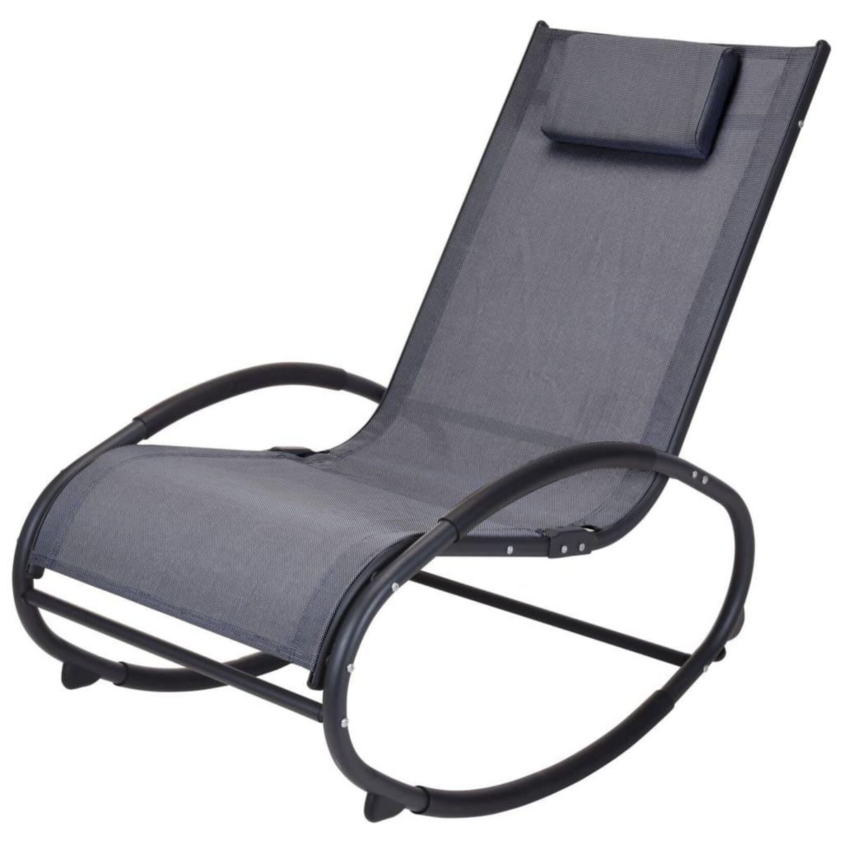 ProGarden ProGarden Chaise a bascule Gris fonce