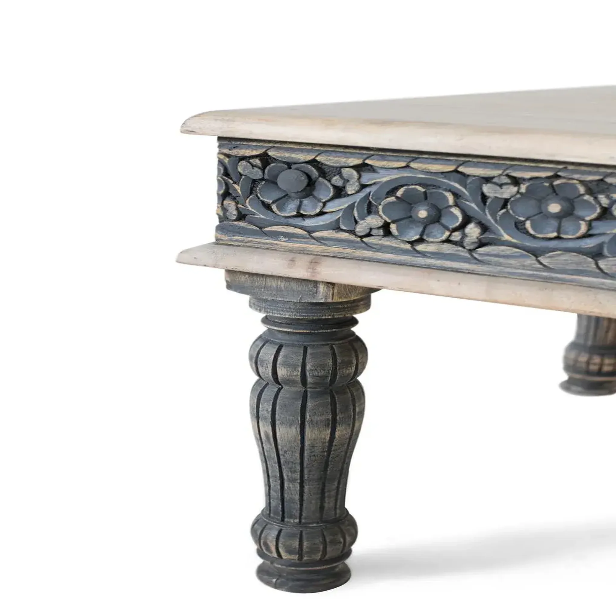 Voir la diapositive 4 : GINER Y COLOMER SL Table basse en bois de manguier 120 cm style méditerranéen moderne