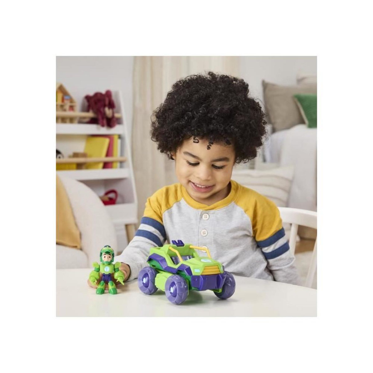 HASBRO Iron Hulk armure mecha et véhicule 2-en-1, Marvel Iron Man and his Awesome Friends, des 4 ans