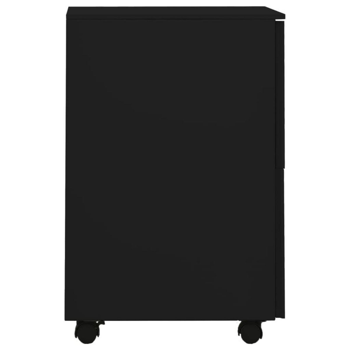 VIDAXL Classeur mobile Noir 39x45x67 cm Acier