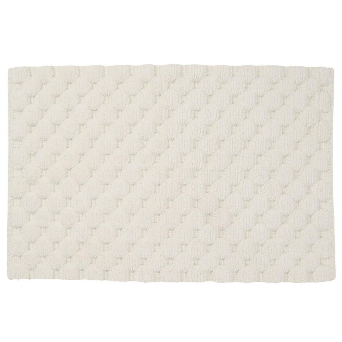 GUY LEVASSEUR Tapis de bain déco uni en coton 50x80cm