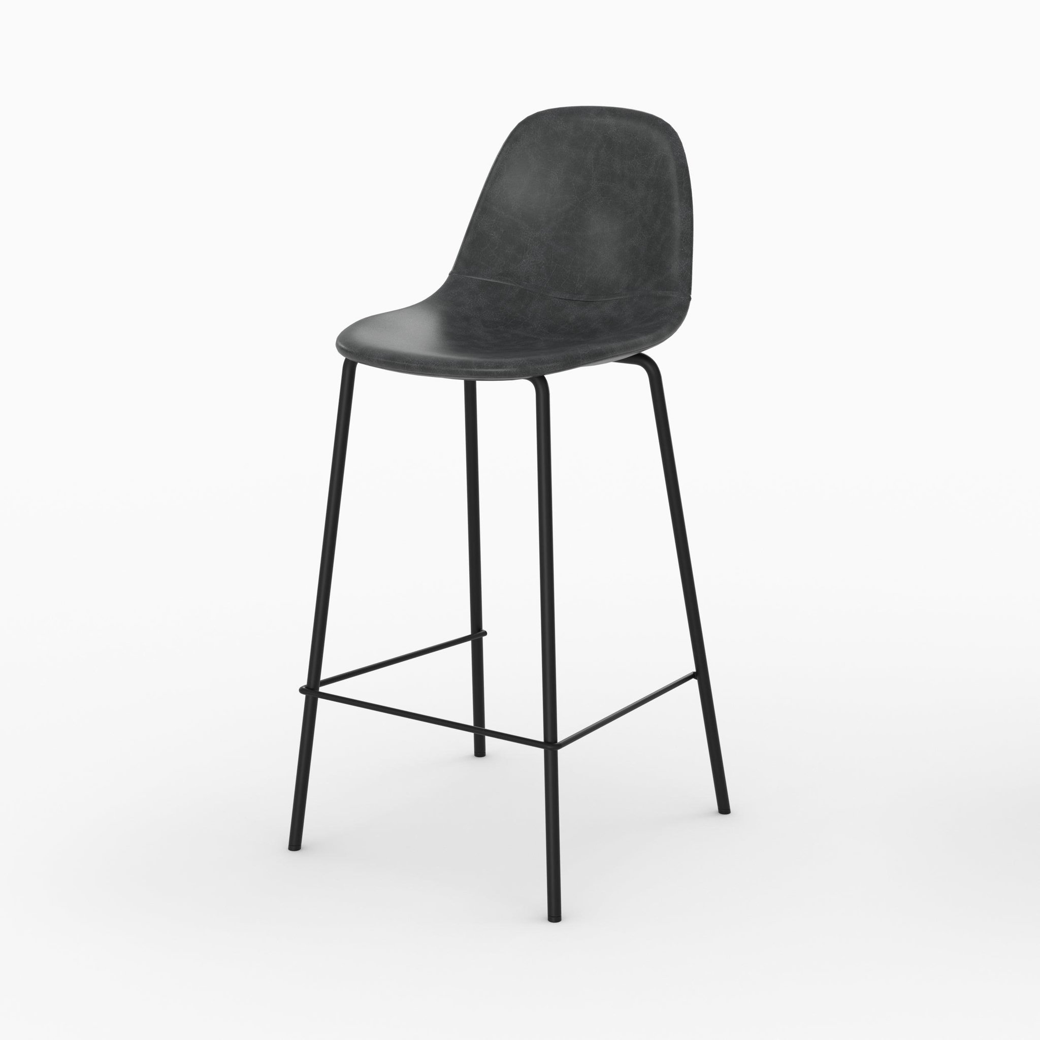 Voir la diapositive 3 : MAISON PAVANE Pack 4 chaises pour îlot central taupe et gris/noir 65 cm-henrik