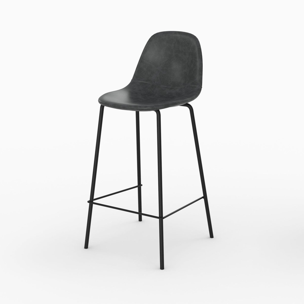Rendez vous déco Pack 4 chaises pour îlot central taupe et gris/noir 65 cm-Henrik