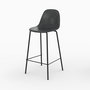 Voir la diapositive 3 : Rendez vous déco Pack 4 chaises pour îlot central taupe et gris/noir 65 cm-Henrik