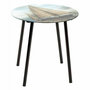 Voir la diapositive 1 : Paris Prix Table d'Appoint Design  Voilier  41cm Noir & Bleu