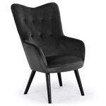 Paris Prix Fauteuil Design en Velours  Artic  100cm Noir
