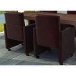 VIDAXL Chaises a manger lot de 2 marron similicuir