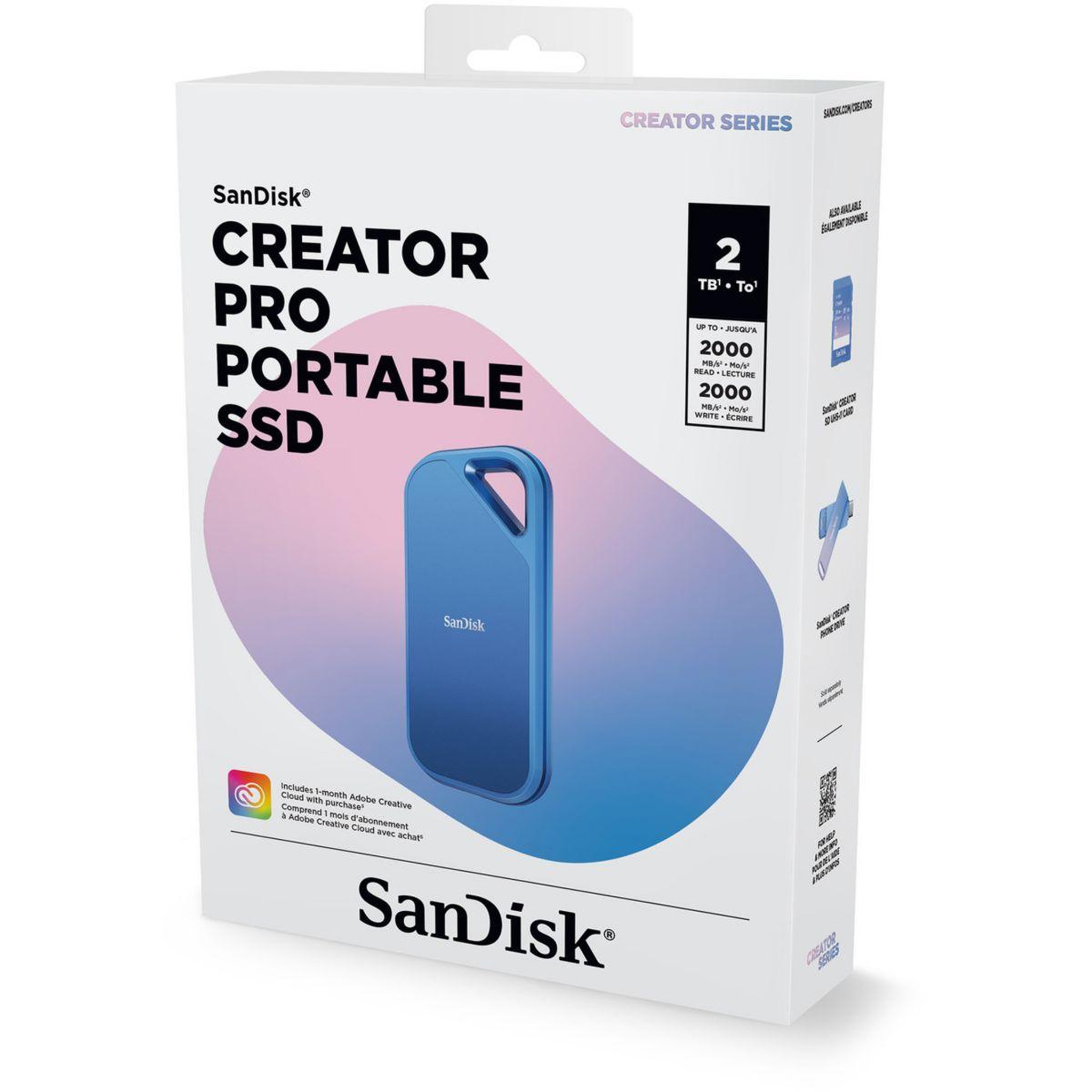 Voir la diapositive 3 : SANDISK Disque dur ssd externe 2to creator pro