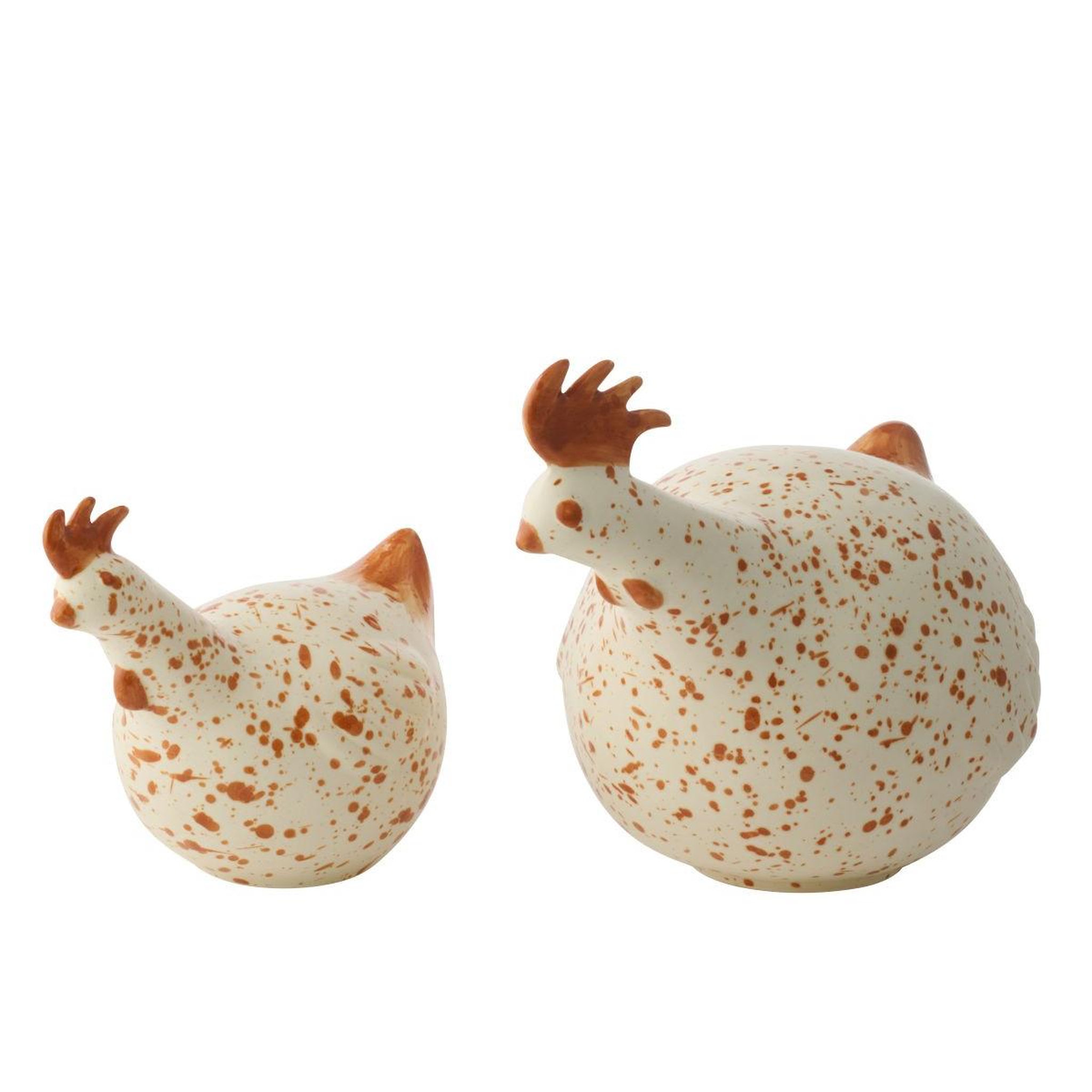 Voir la diapositive 3 : J-LINE Statuette coque en céramique  garth  32cm blanc