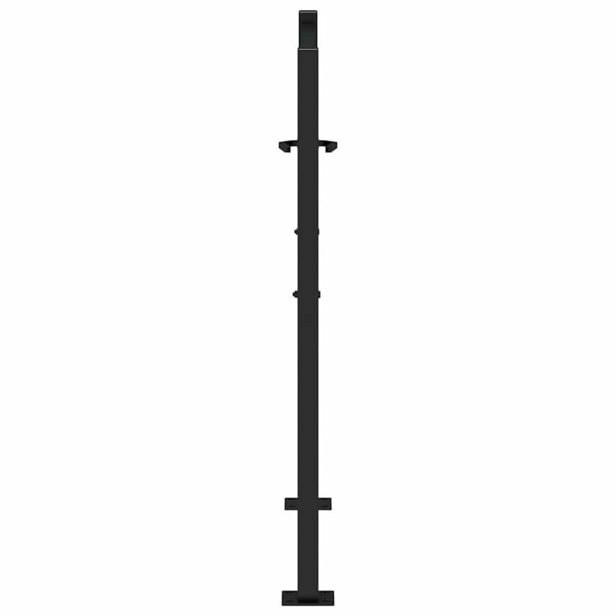 VIDAXL Portail de jardin noir 105x106 cm acier conception de flamme