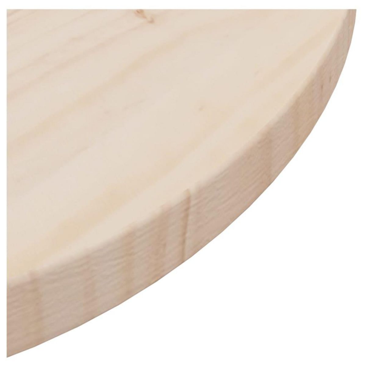 VIDAXL Dessus de table Ø80x2,5 cm Bois de pin massif