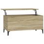 Voir la diapositive 2 : VIDAXL Table basse Chene sonoma 90x44,5x45 cm Bois d'ingenierie