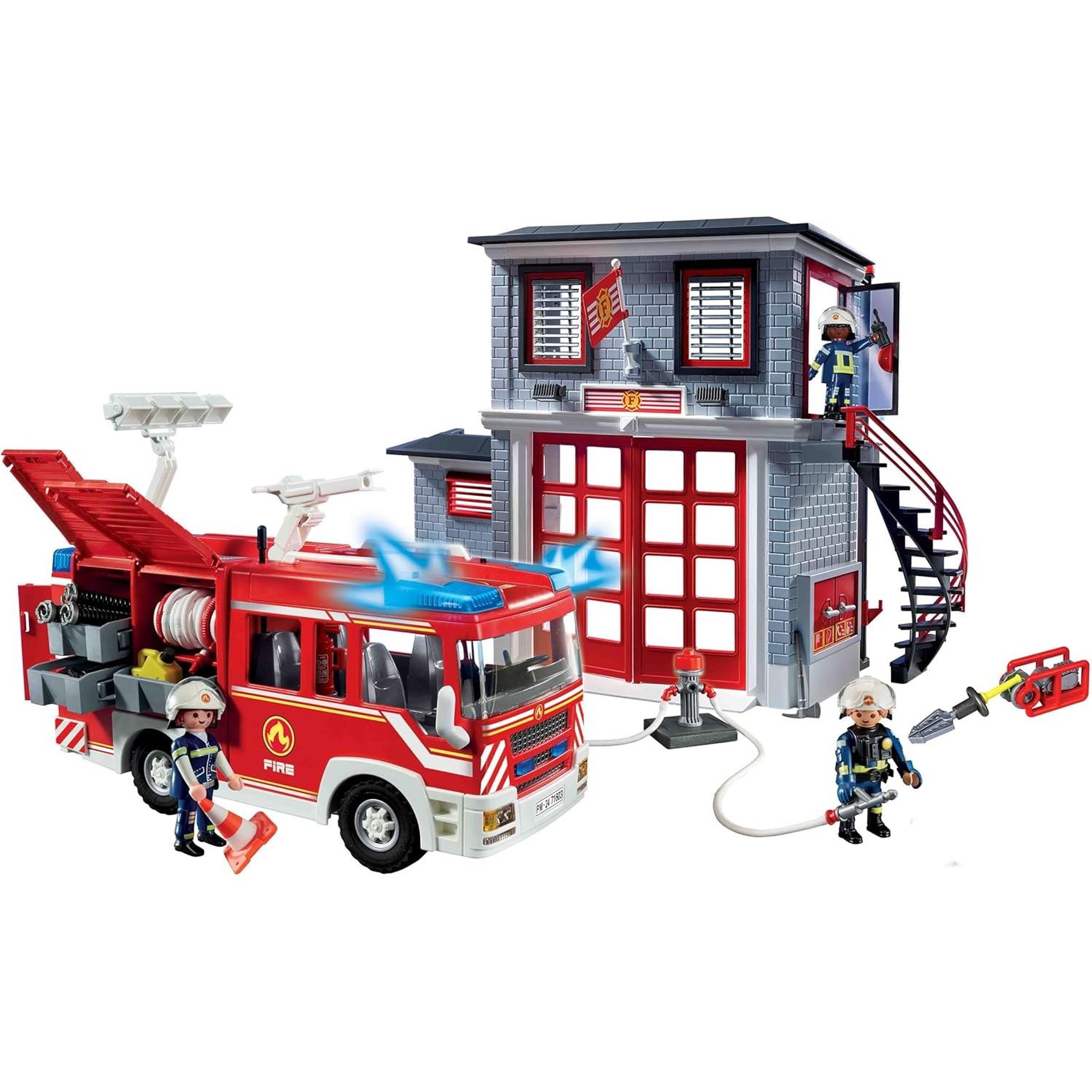 Voir la diapositive 6 : PLAYMOBIL Poste de pompiers avec camion d'intervention