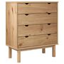 Voir la diapositive 2 : VIDAXL Commode OTTA 76,5x39,5x90 cm Bois de pin massif
