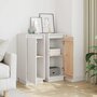 Voir la diapositive 3 : VIDAXL Buffets 2 pcs Blanc 31,5x34x75 cm Bois massif de pin