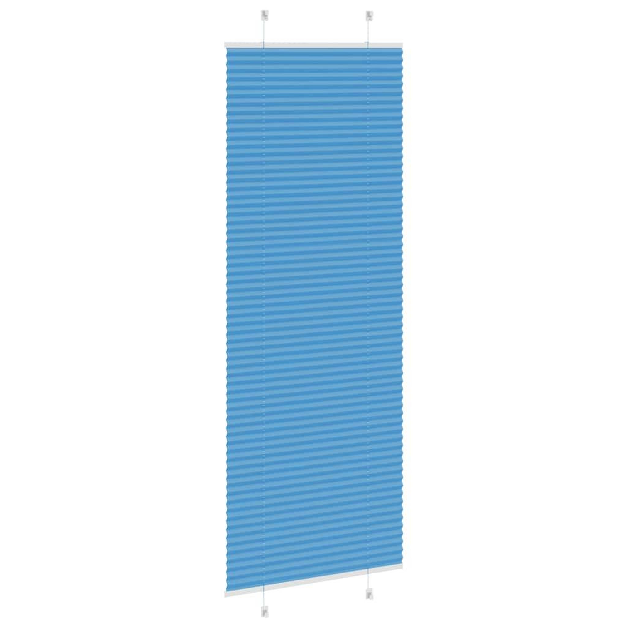 Voir la diapositive 4 : VIDAXL Store plisse bleu 80x200 cm largeur du tissu 79,4 cm polyester
