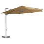 Voir la diapositive 1 : VIDAXL Parasol de jardin en porte-a-faux avec mat en acier taupe