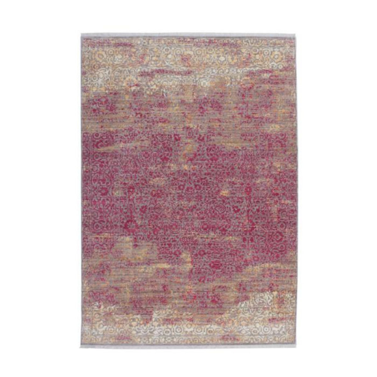 Paris Prix Tapis Vintage à Poils Courts  Antigua  Orange & Rouge