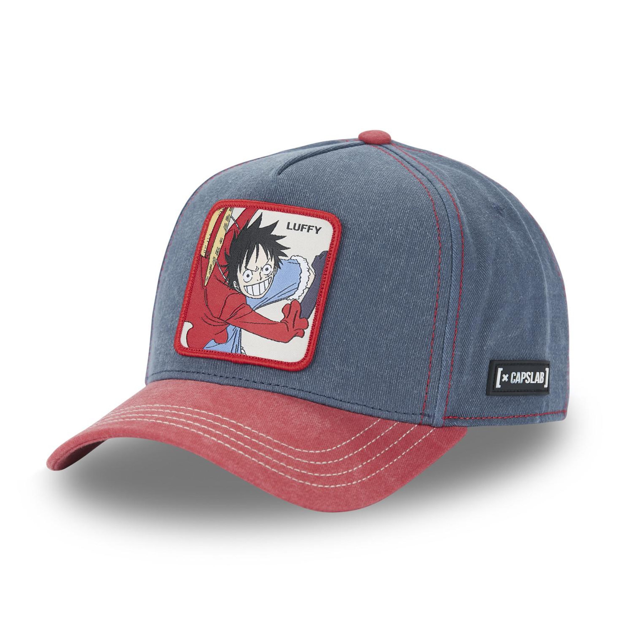 CAPSLAB Casquette trucker One Piece Haki. Coloris disponibles : Bleu