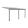 Voir la diapositive 1 : SWEEEK Pergola murale 3x5m anthracite en aluminium et polycarbonate avec gouttière. pergola adossée
