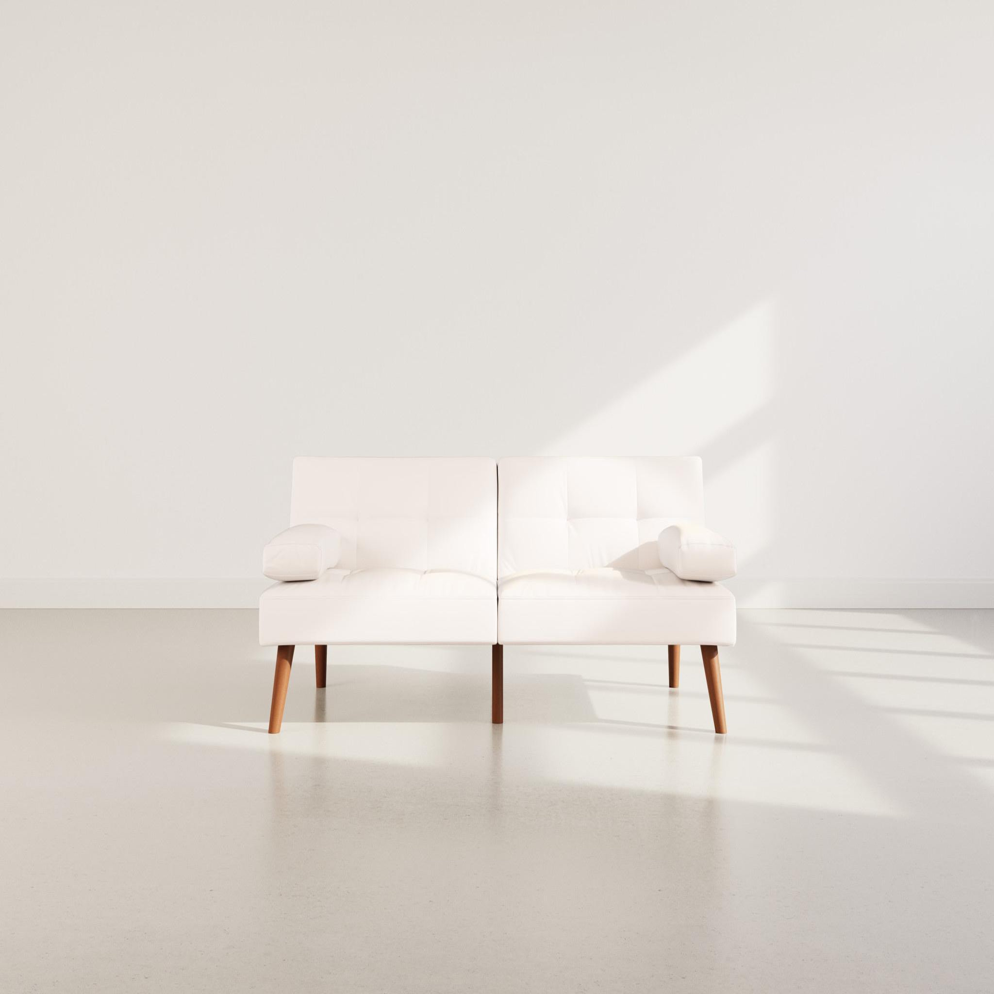 Voir la diapositive 5 : BEST MOBILIER Philae - canapé convertible clic-clac 2 places - en simili