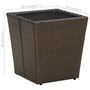 Voir la diapositive 6 : VIDAXL Table a the Marron 41,5x41,5x44 cm Resine tressee verre trempe