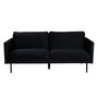 Voir la diapositive 2 : Paris Prix Canapé 2 Places en Velours  Zoom  180cm Noir