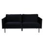 Voir la diapositive 2 : Paris Prix Canapé 2 Places en Velours  Zoom  180cm Noir