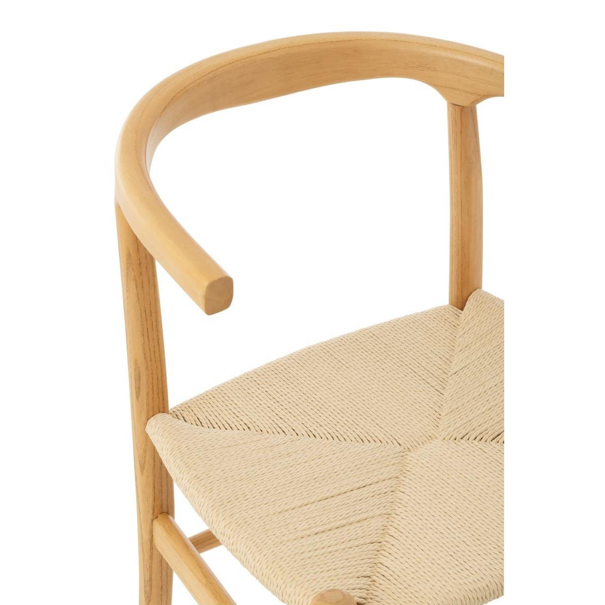 Voir la diapositive 5 : J-LINE Chaise en bois  toon  76cm naturel