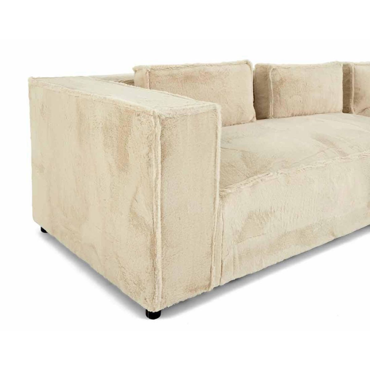 LISA DESIGN Stella - canapé d'angle droit - 4 places - en fausse fourrure