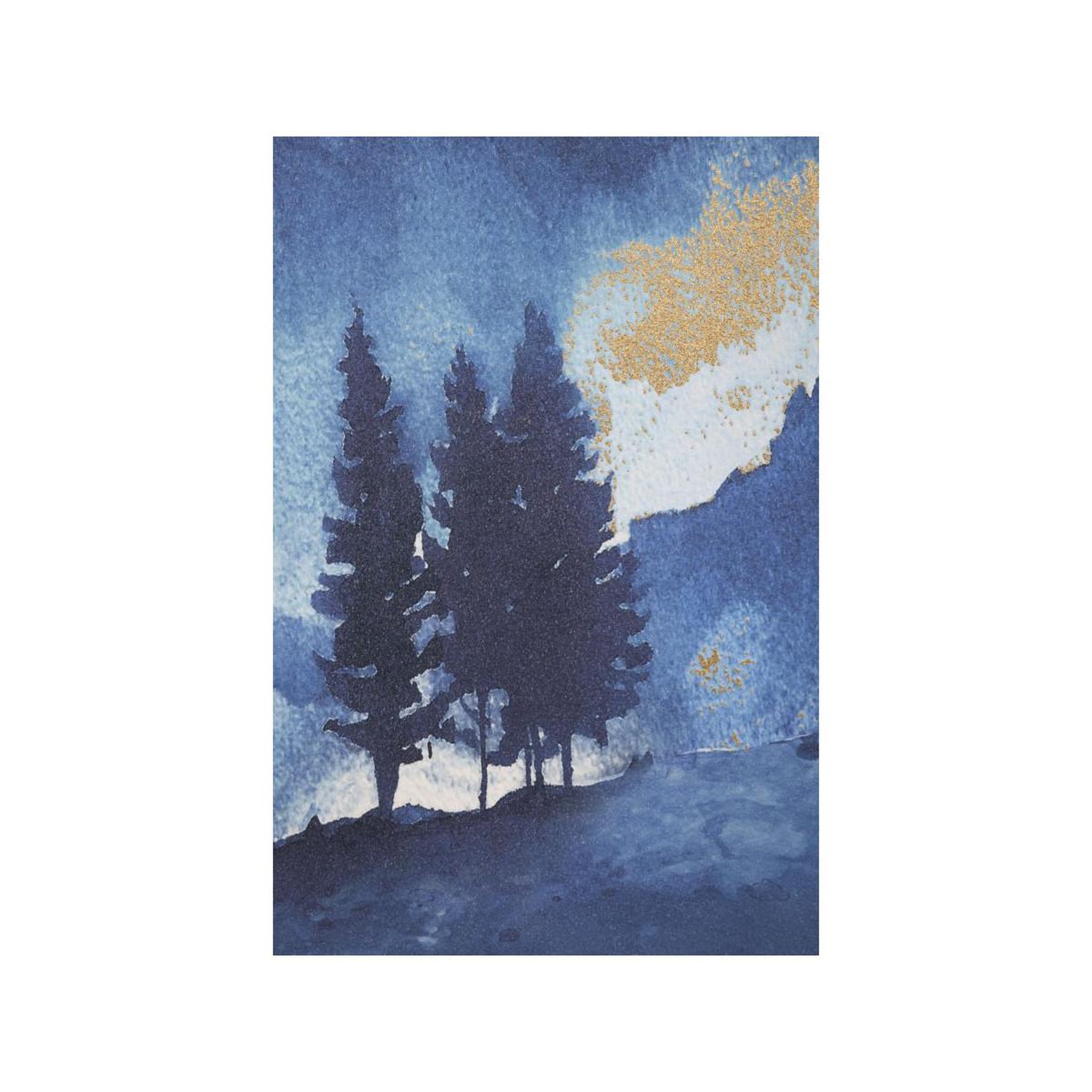 Voir la diapositive 2 : Paris Prix Toile imprimée déco  mountain tree  80x120cm bleu