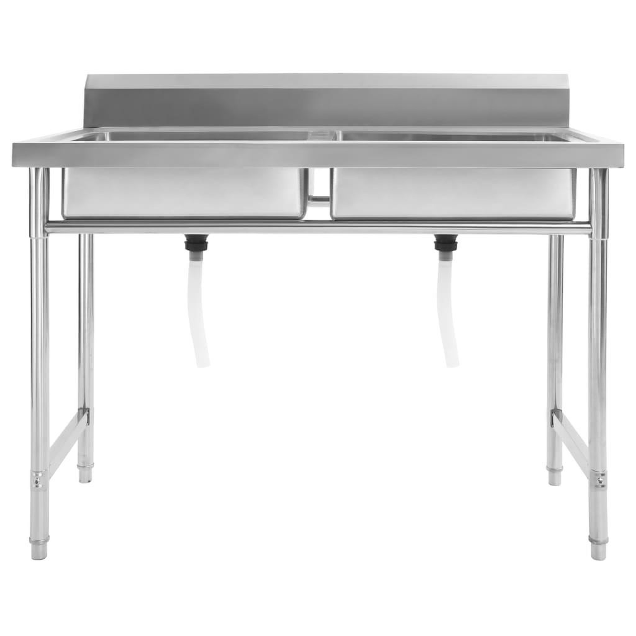 Voir la diapositive 2 : VIDAXL Evier de cuisine a lavabo double Acier inoxydable