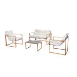 CONCEPT USINE Salon de jardin effet bois RABAT