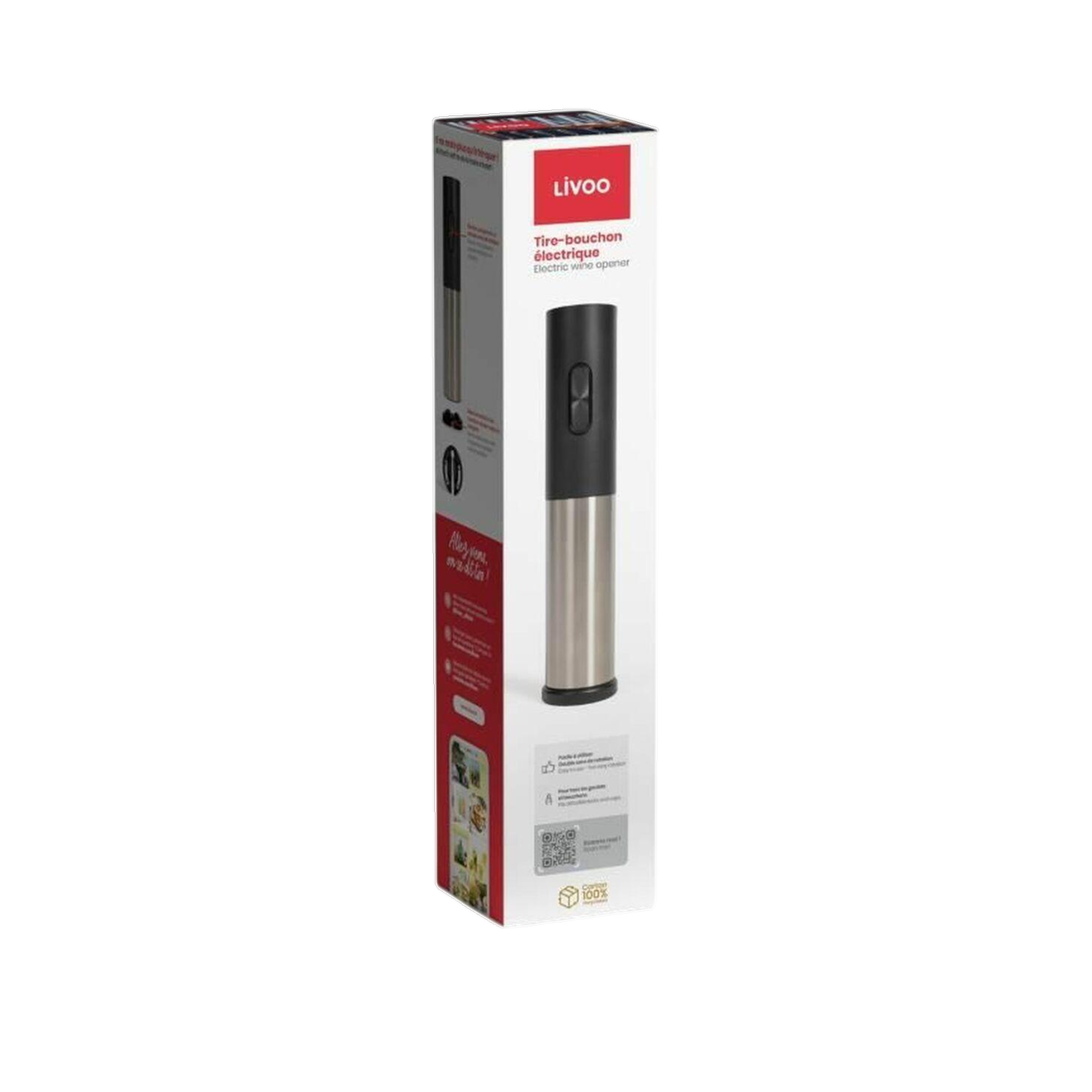 Voir la diapositive 2 : LIVOO Tire-bouchon Livoo gs151 couleur argent