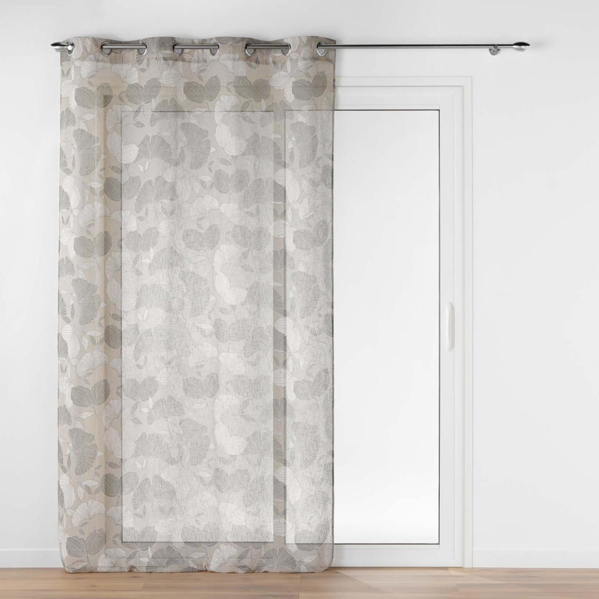 Douceur d'Intérieur Rideau voilage à œillets  ginkolo  140x240cm noisette