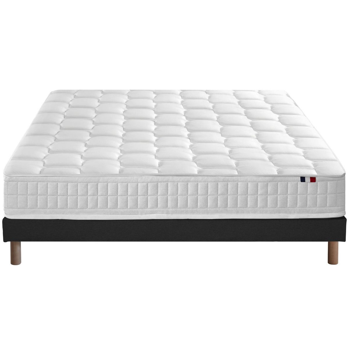 IDLITERIE Ensemble literie : matelas à ressorts COSMOS et sommier - qualité française