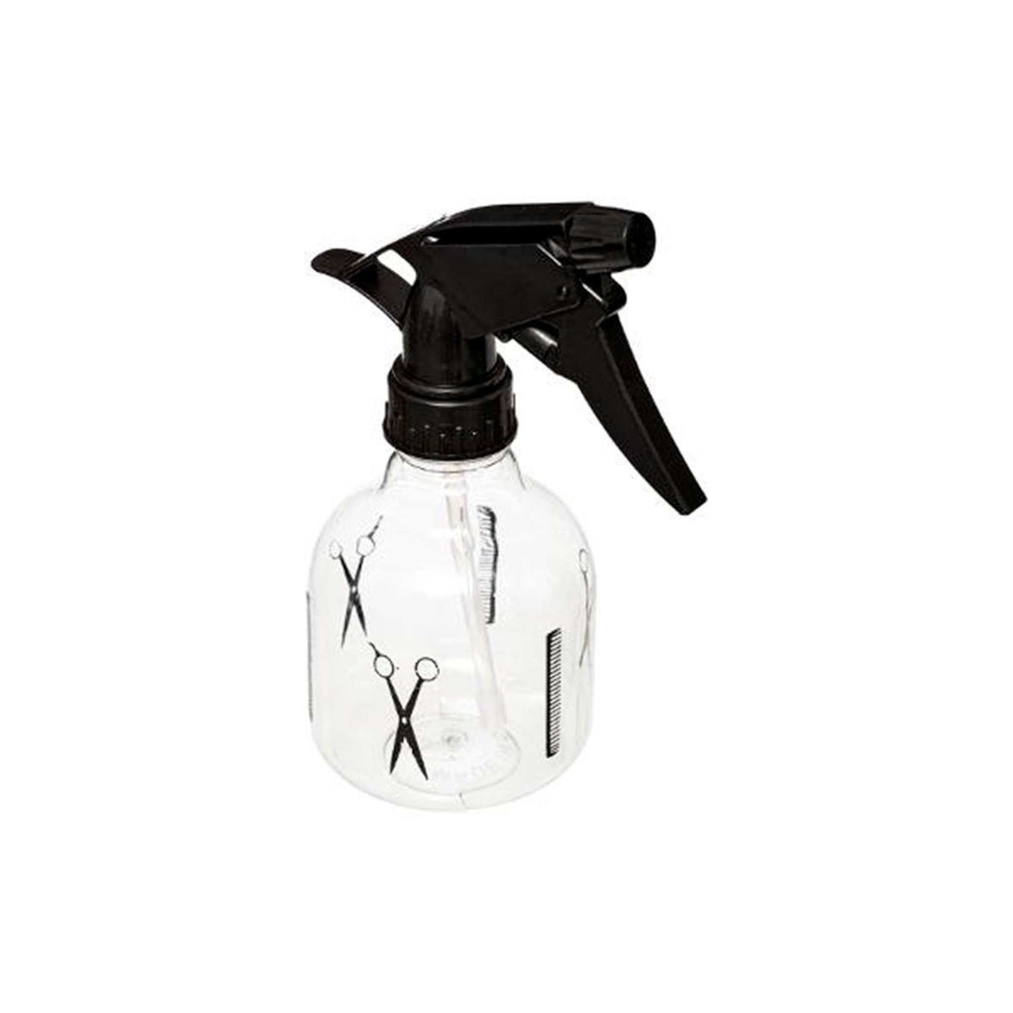 Body beauty Bouteille spray  cheveux  17cm noir & transparent