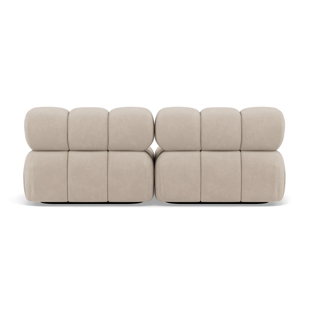 LISA DESIGN Ruby - canapé droit modulable 2 places en velours texturé