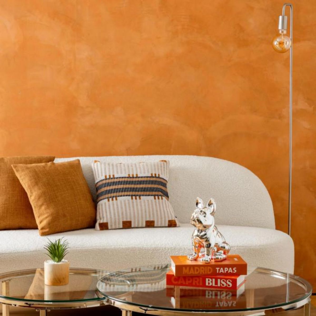 ATMOSPHERA Coussin Déco  Clem  40x40cm Cannelle