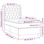Voir la diapositive 6 : VIDAXL Sommier a lattes de lit avec matelas Creme 80x200 cm Tissu
